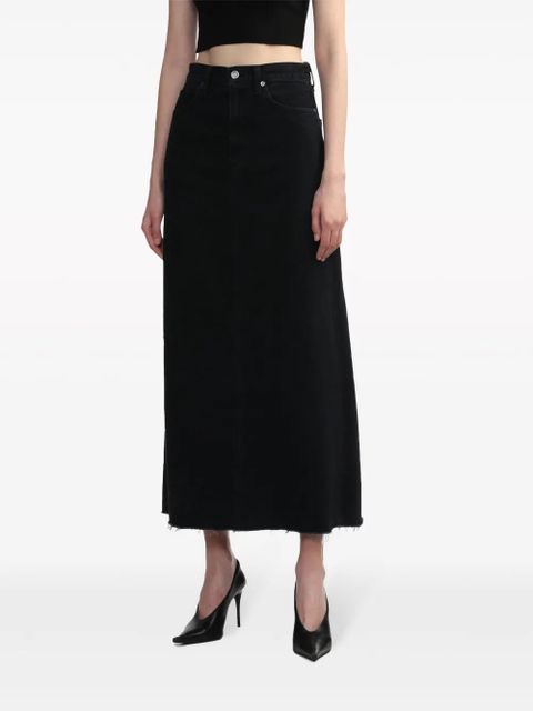 AGOLDE Hilla denim maxi skirt - Black