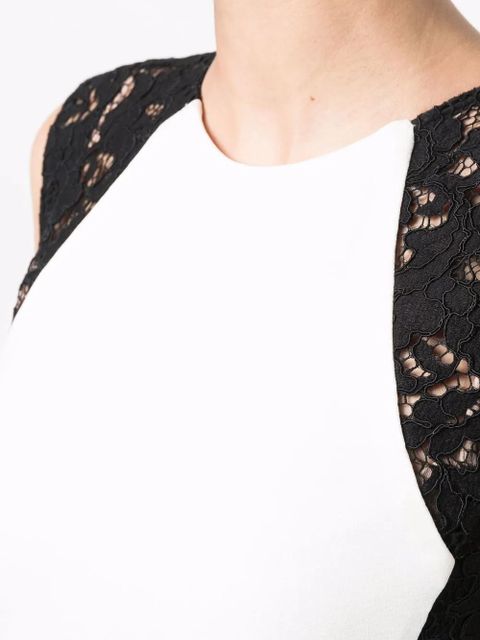 TWINSET lace-detail sleeveless midi dress - White