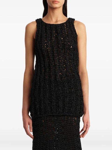 KHAITE openwork Evita top - Black