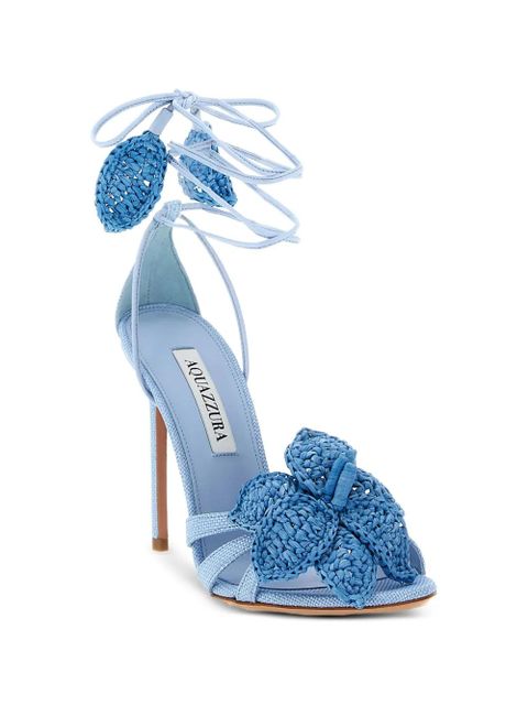 Aquazzura Calypso flower-detail sandals - Blue - zdjęcie produktu nr 2