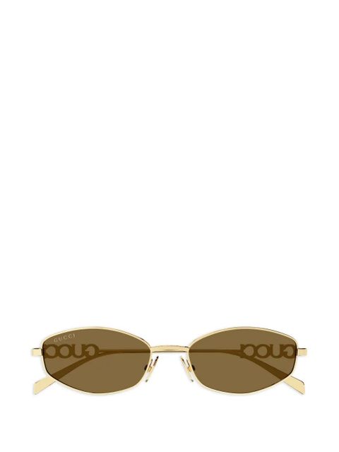 Gucci Eyewear oval-frame sunglasses - Gold - zdjęcie produktu nr 1