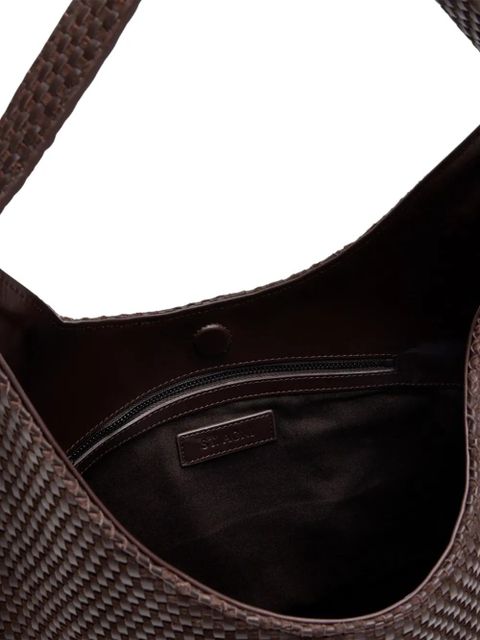 St. Agni lattice-weave large tote bag - Brown