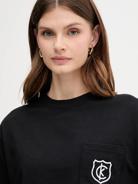 Calvin Klein Jeans t-shirt bawełniany damski kolor czarny LV047B847G