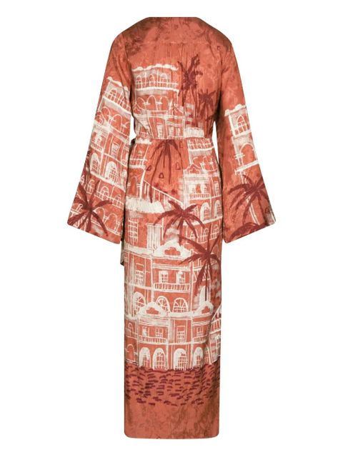 Johanna Ortiz Ollantay printed maxi dress - Red