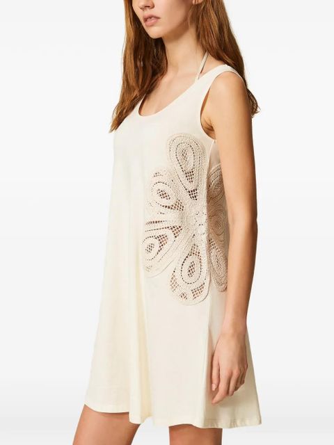TWINSET crochet-appliqué dress - White