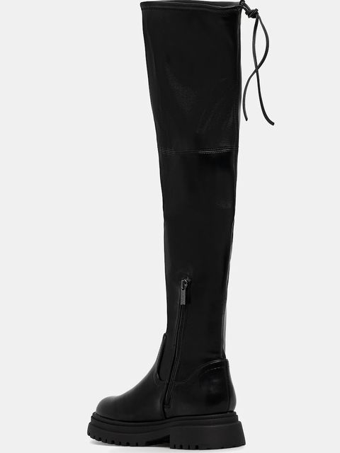 Steve Madden kozaki Road kolor czarny na platformie 11004996