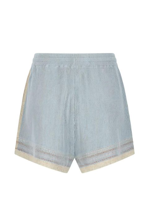 Guest In Residence havana striped mini shorts - Blue - zdjęcie produktu nr 2