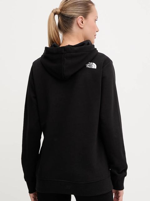 The North Face bluza Drew Peak Light damska kolor czarny z kapturem wzorzysta NF0A8C1DKY41 - zdjęcie produktu nr 2