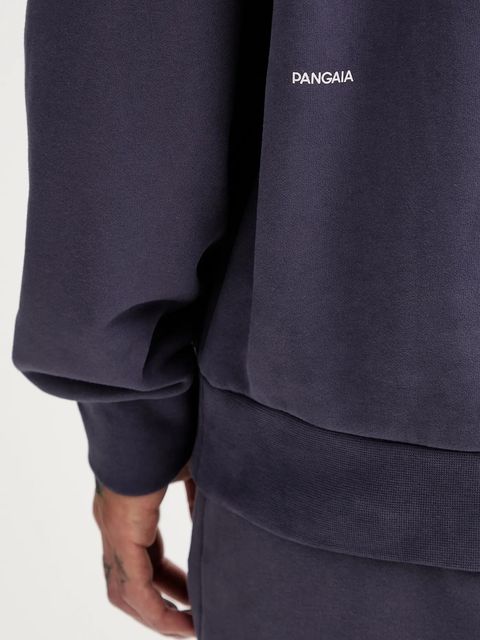 Pangaia bluza bawełniana kolor fioletowy z kapturem gładka 10000180