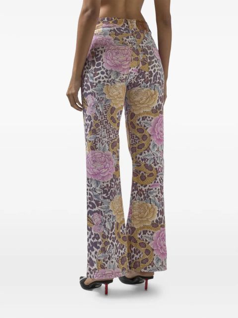GCDS floral-print trousers - Neutrals