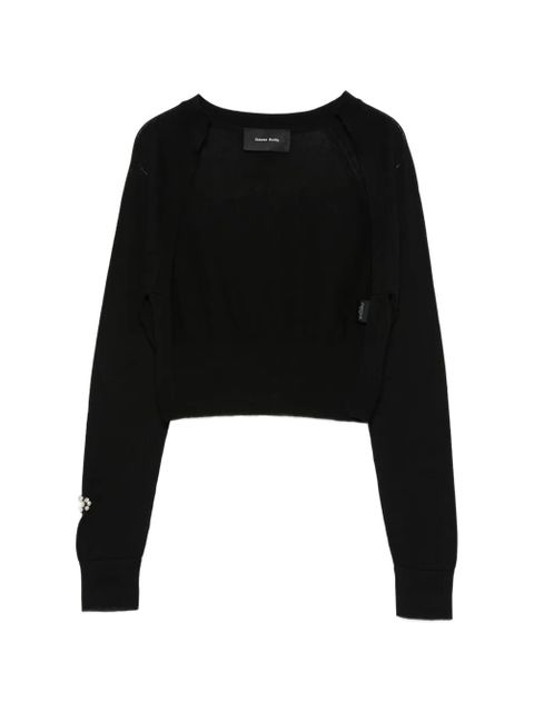 Simone Rocha pearl embellished cardigan - Black - zdjęcie produktu nr 1