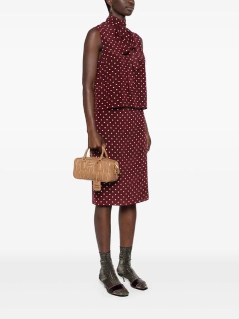 Miu Miu Arcadie matelassé leather tote bag - Brown - zdjęcie produktu nr 2