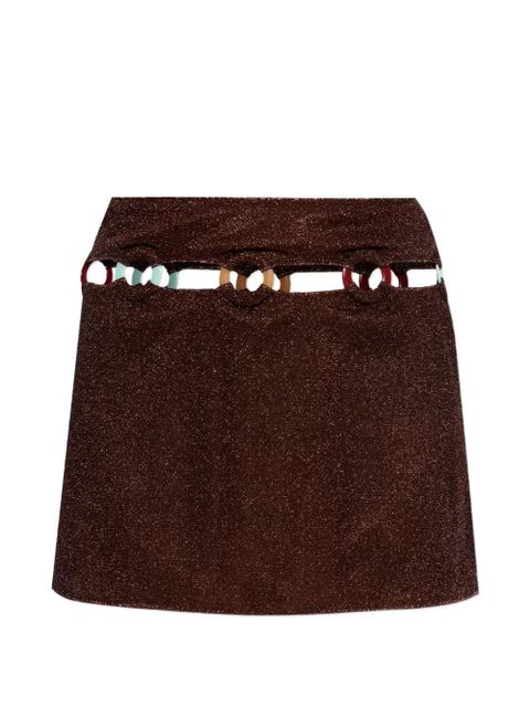 Oséree cut-out mini skirt - Brown - zdjęcie produktu nr 1