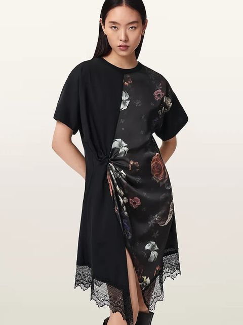 AllSaints sukienka asymetryczna LANA LACE - zdjęcie produktu nr 2