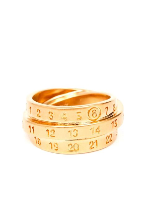 MM6 Maison Margiela numbers-motif ring - Gold - zdjęcie produktu nr 1