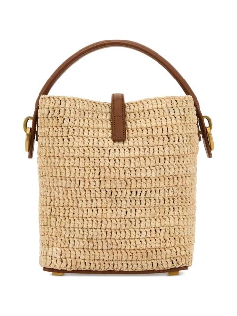 Saint Laurent Raffia mini Le 37 bucket bag - Neutrals - zdjęcie produktu nr 2