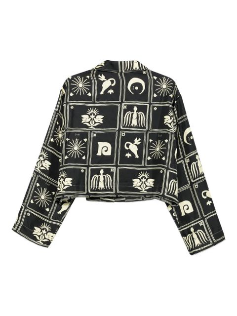 Nanushka Vally printed silk top - Black - zdjęcie produktu nr 2