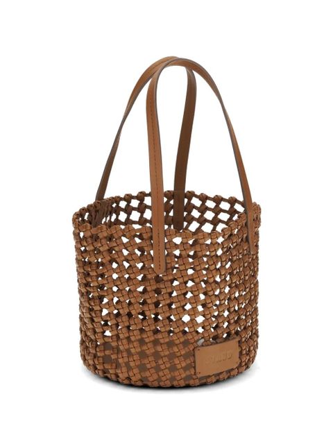 STAUD Caro woven bucket bag - Brown