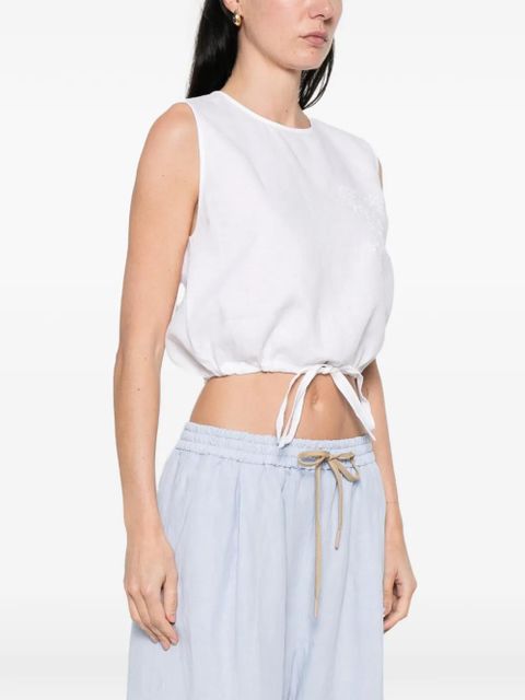 TWINSET tie-waist top - White