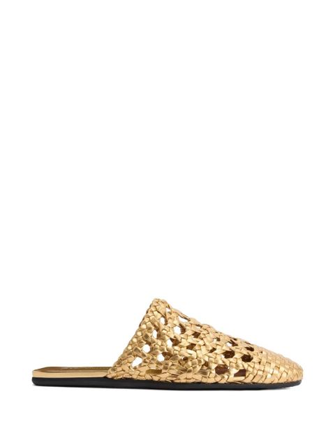 Giuseppe Zanotti woven cage slippers - Gold - zdjęcie produktu nr 1