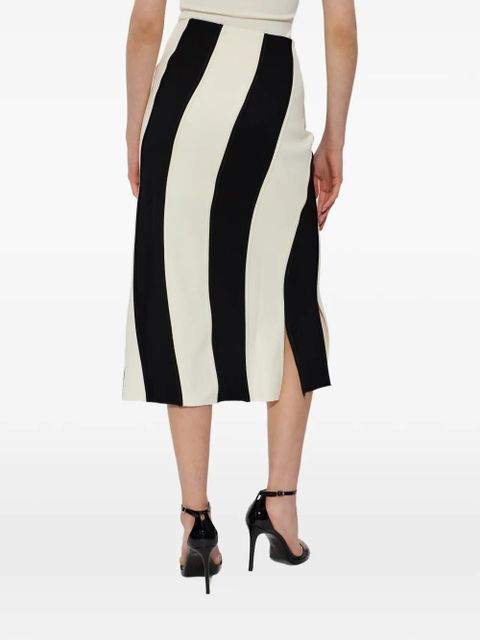 ENTIRE STUDIOS striped midi skirt - Black