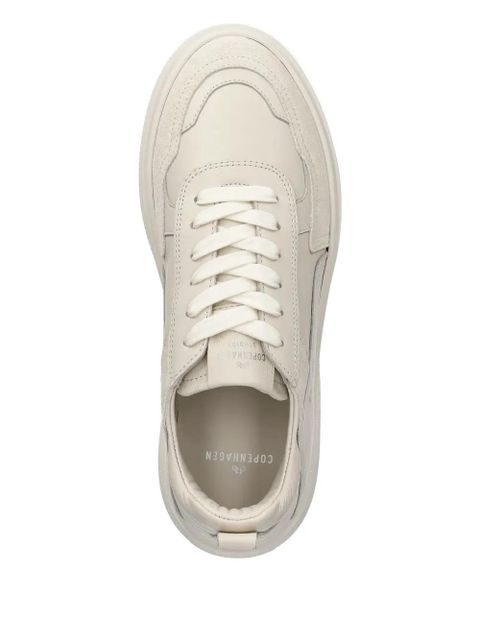 Copenhagen leather panelled platform sneakers - Neutrals