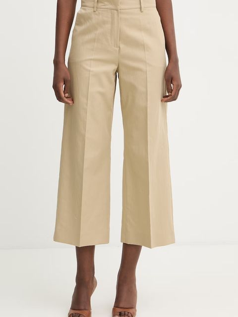 Weekend Max Mara spodnie z dodatkiem lnu ZIRCONE