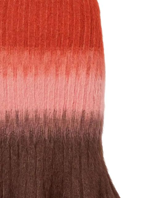 FENDI flared ribbed-knit midi skirt - Brown - zdjęcie produktu nr 2