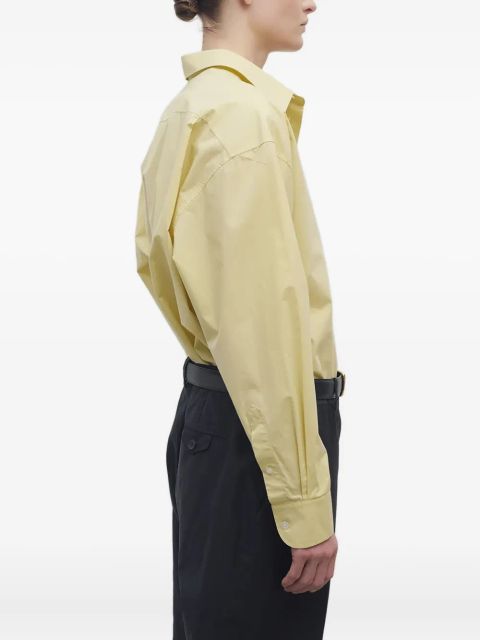 The Row Millerina long-sleeve button-up shirt - Yellow