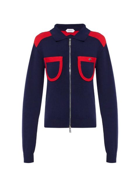 Versace zip collared cardigan - Blue - zdjęcie produktu nr 1