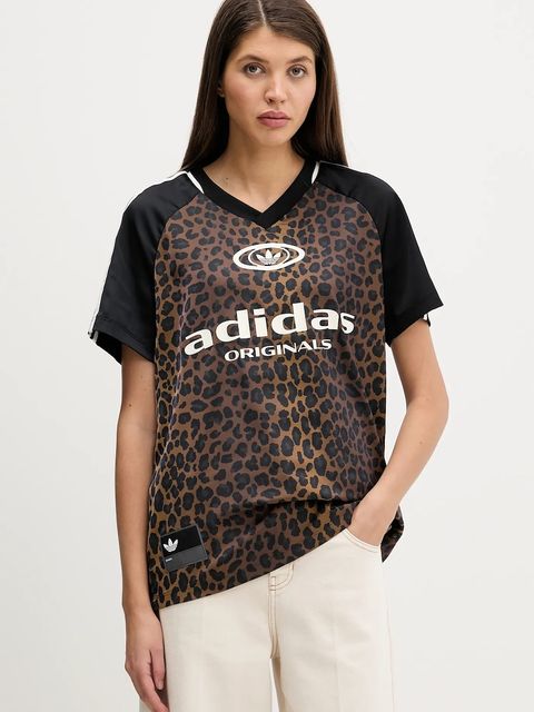 adidas Originals t-shirt STN FBALL damski kolor brązowy KA2671 - zdjęcie produktu nr 1