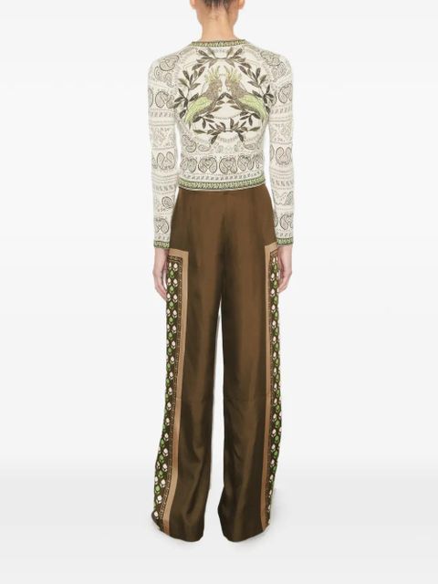 Tory Burch satin pants - Brown