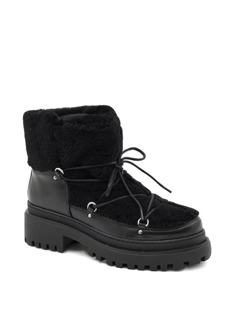 Yves Salomon 45MM shearling lace-up boots - Black