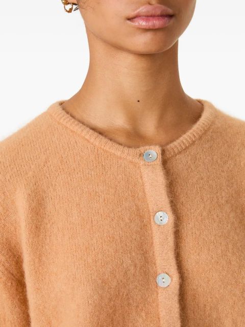 American Vintage Vitow button ribbed cardigan - Brown