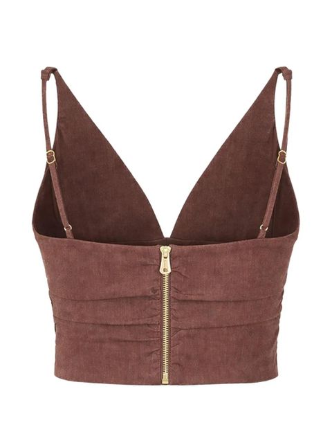 PINKO V-neck top - Brown - zdjęcie produktu nr 2
