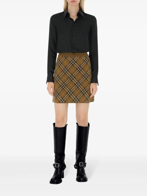 Burberry check mini skirt - Neutrals
