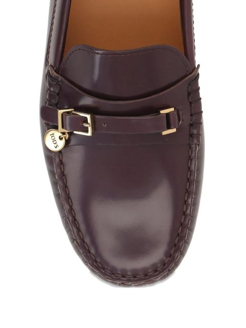 Tod's buckle-detail leather loafers - Brown