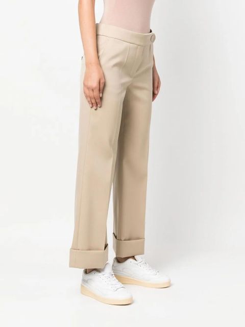 Lanvin mid-rise cropped wool trousers - Neutrals