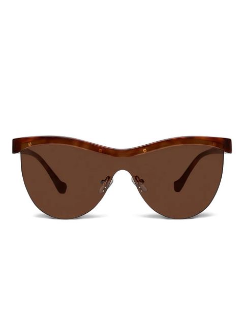 Nanushka tortoiseshell shield-frame sunglasses - Brown - zdjęcie produktu nr 1