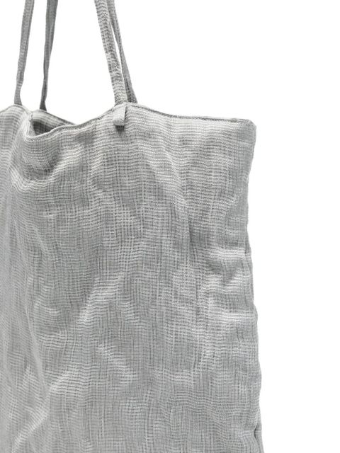 Alysi crinkled-effect tote bag - Grey