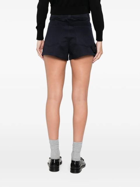SANDRO embroidered shorts - Blue