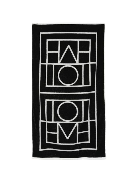 TOTEME geometric-pattern towel - Black - zdjęcie produktu nr 1