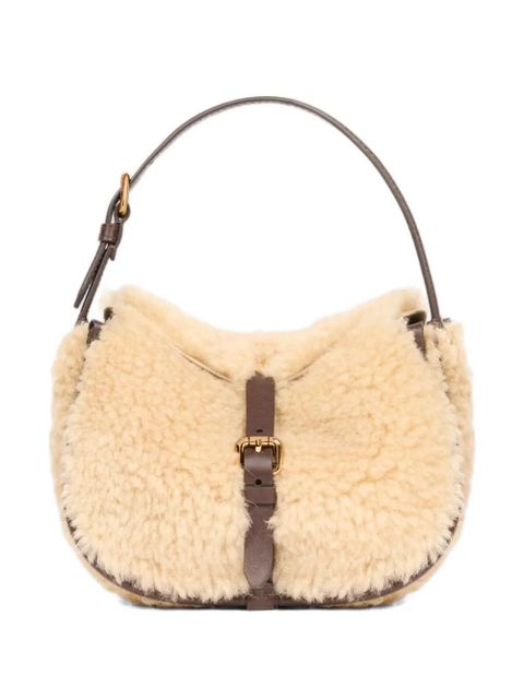ETRO shearling-embellished cross body bag - Neutrals - zdjęcie produktu nr 1