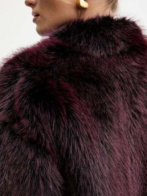 Patrizia Pepe płaszcz kolor bordowy 8O0197 E072