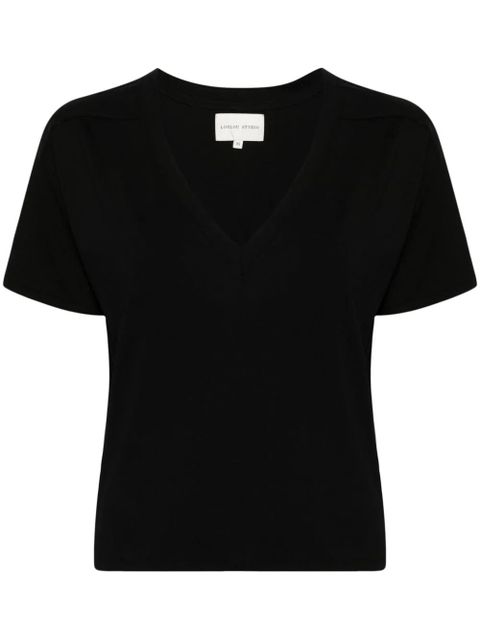 LouLou de Saison V-neck T-shirt - Black - zdjęcie produktu nr 2