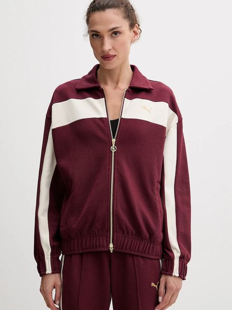 Puma bluza damska kolor bordowy gładka 632137 - zdjęcie produktu nr 1