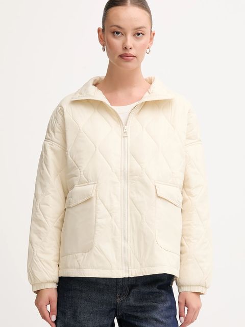 United Colors of Benetton kurtka kolor beżowy przejściowa oversize 2YRYDN080 - zdjęcie produktu nr 1