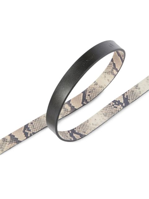 PINKO embossed-leather buckle belt - Grey