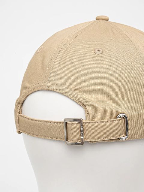 Lacoste czapka z daszkiem kolor beżowy z aplikacją RK0342