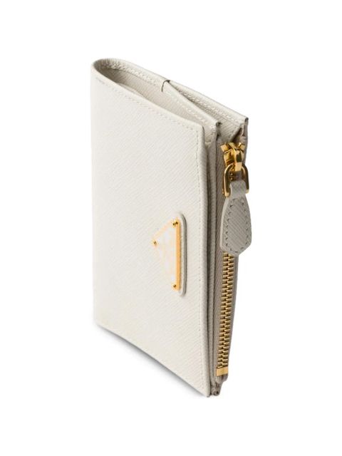 Prada small saffiano-leather wallet - Neutrals